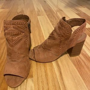 Womens Peep toe booties